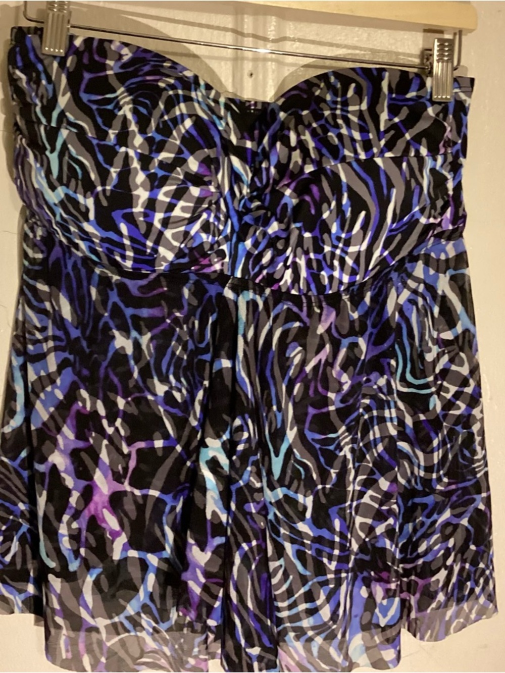 Aqua Green Xl Crop Top Straps Included Sheer Flowy ~17”long - Picture 2 of 10